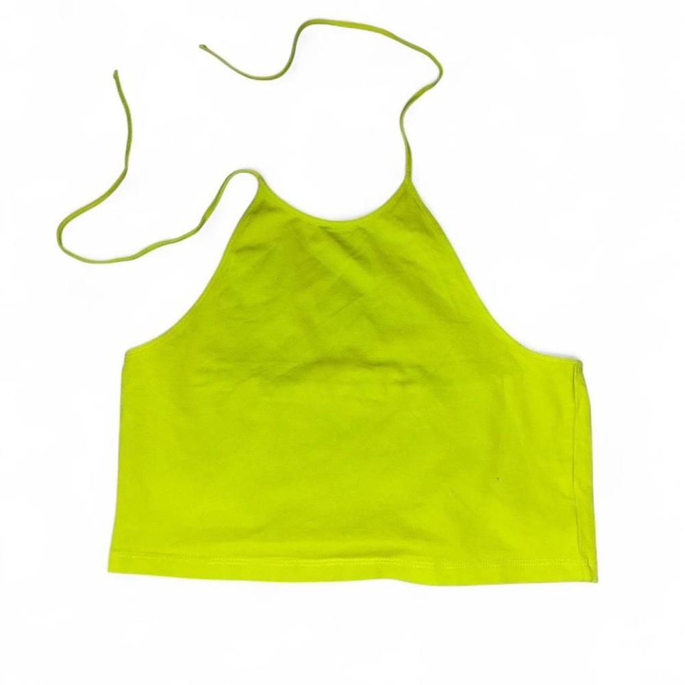 Bright Green Halter Crop Top